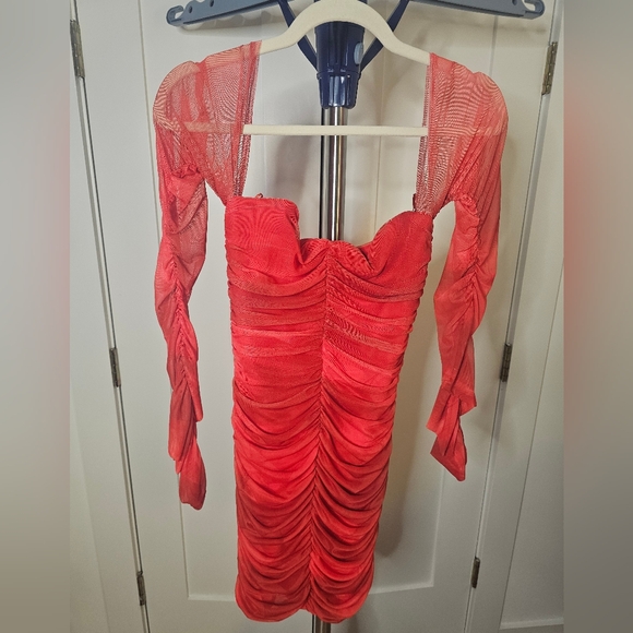 Zara Ruched Tulle Corset Style Dress - Picture 3 of 6